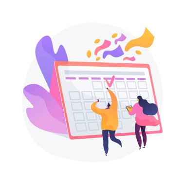 Festivalsel takvim olay vektör konsepti metaforu