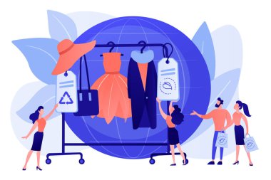 Sürdürülebilir moda konsepti vektör çizimi