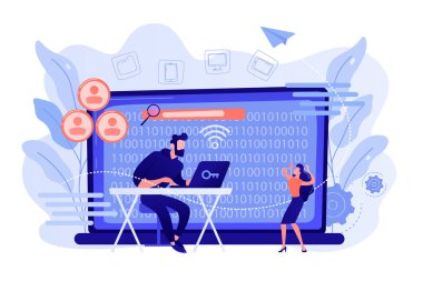 Doxing kavramı vektör çizim.