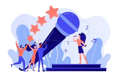Popüler müzik kavramı vektör illüstrasyon.