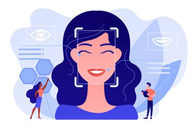 Duygu algılama kavramı vektör çizim.