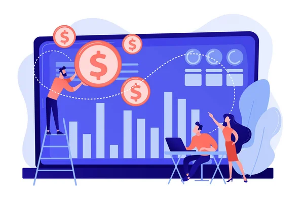 Monetización de datos concepto vector ilustración . — Archivo Imágenes Vectoriales