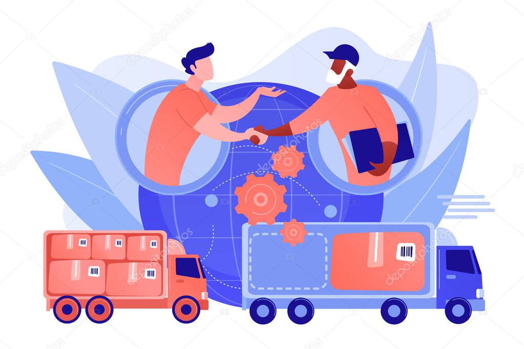 Collaborative logistics concept vector illustration
