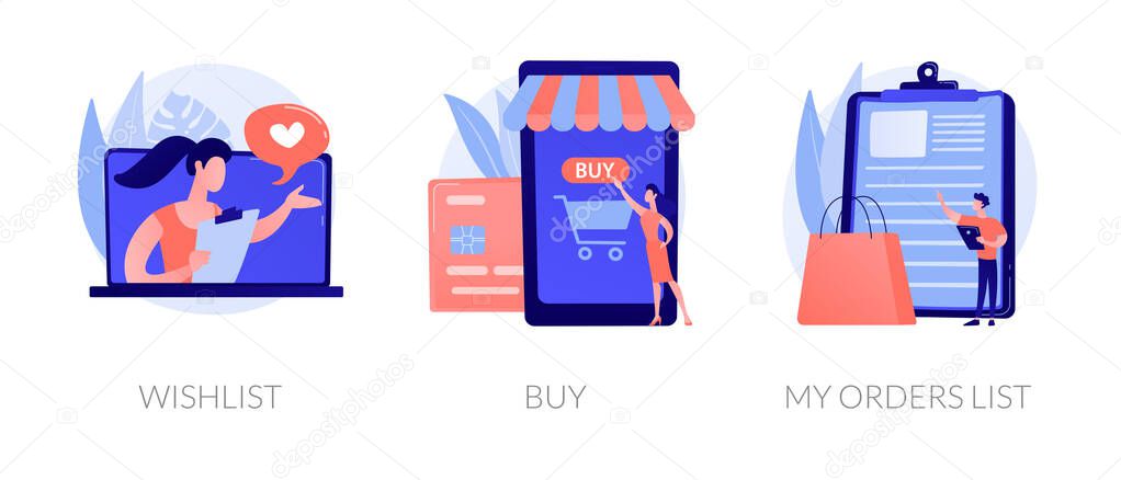Online shopping vector concept metaphors.
