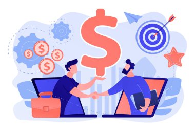 İşletmeler için satış konsepti vektör çizim.