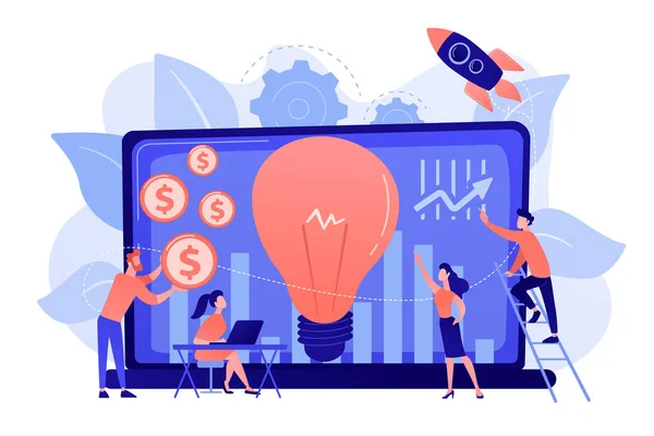 Venture investment concept vector illustration. — Stock Vector