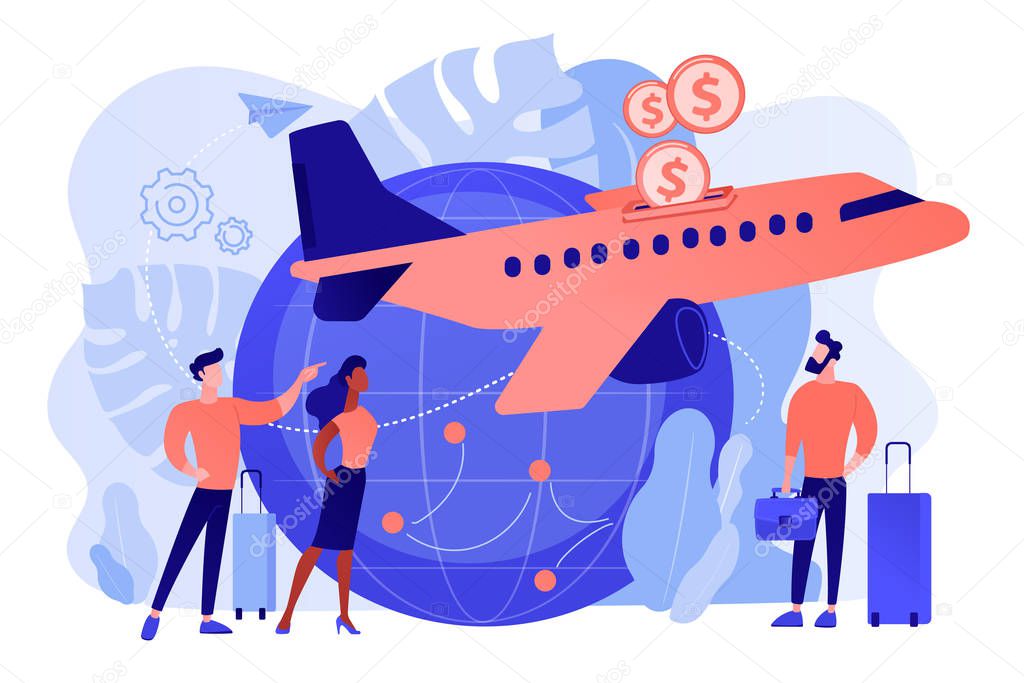 Low cost flights concept vector illustration