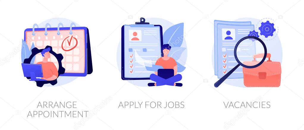 Job application vector concept metaphors.