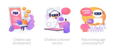 Chatbot vektör konsepti mecazları