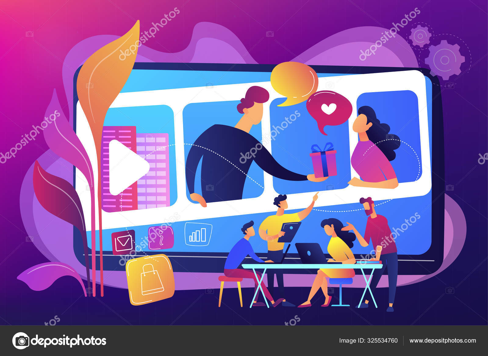 Visual storytelling concept vector illustration. Stock Vector Image by ©VisualGeneration #325534760