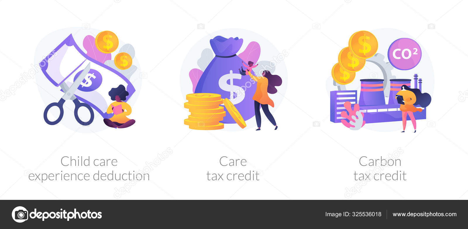 tax-deduction-exemption-and-credit-vector-concept-metaphors-stock