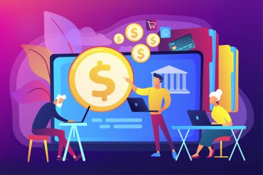 Emeklilerin finansal okuryazarlığı kavramı vektör illüstrasyon.