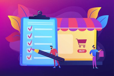 Satınalma sözleşmesi kavramı vektör illüstrasyon