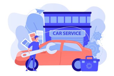 Araba tuning kavramı vektör çizim.