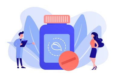Homeopati kavramı vektör illüstrasyon