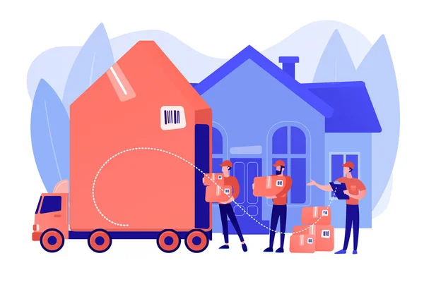 Moving house services concept vector illustration. — Stock Vector