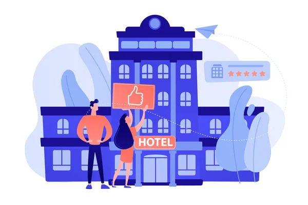 Lifestyle hotel concept vectorillustratie. — Stockvector