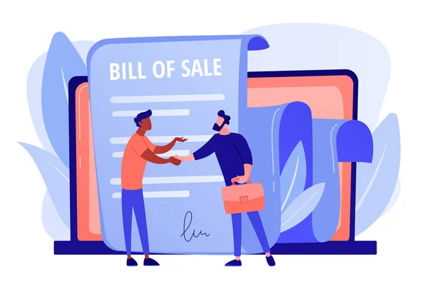 Illustrazione vettoriale del concetto di Bill of sale — Vettoriale Stock