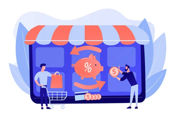 Cashback servicekoncept vektor illustration — Stock vektor