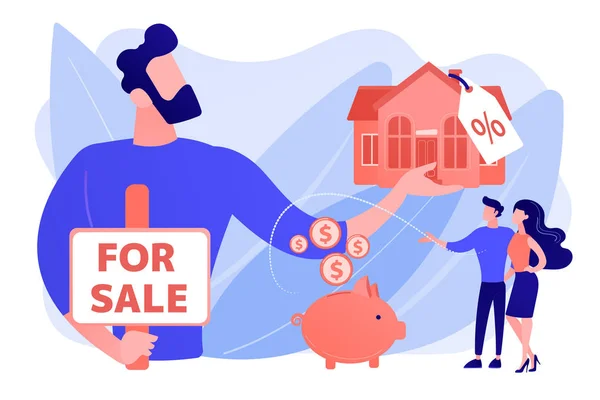 House for sale concept vector illustration. — Stock Vector