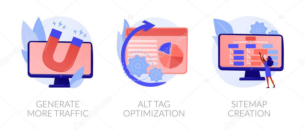 SEO results vector concept metaphors.