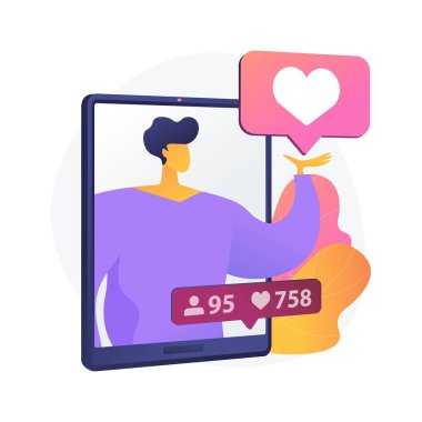 Sosyal ağ profili konsepti metaforu.