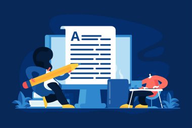 Copywriting kavramı vektör çizim