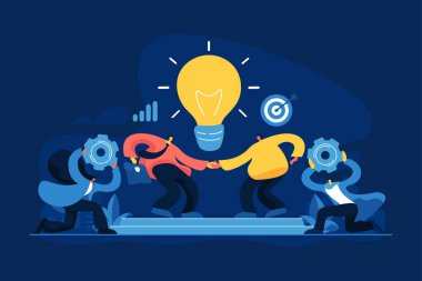 İşbirliği kavramı vektör çizim