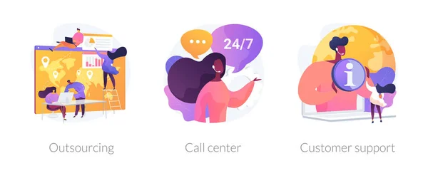 Customer support vector concept metaphors. — 스톡 벡터