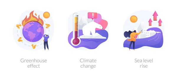 Consecuencias del cambio climático vector concepto metáfora . — Vector de stock