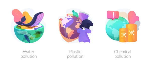 世界污染媒介概念隐喻 — 图库矢量图片