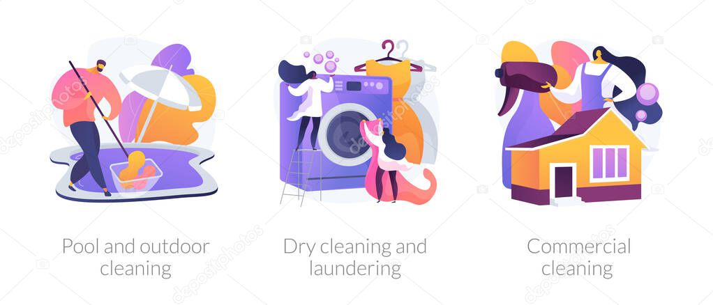 Cleaning services vector concept metaphors.
