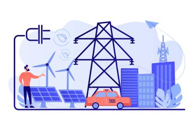 Alternatif yakıt kavramı vektör çizim.