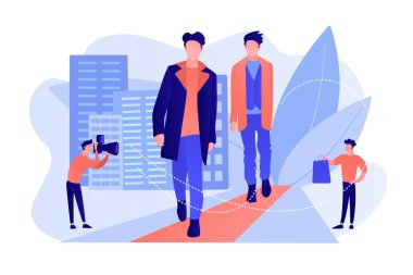 Erkekler stil ve moda kavramı vektör çizim.