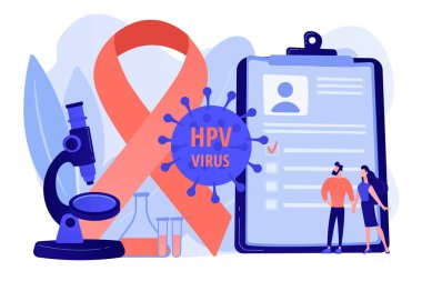 Hpv kavram vektör illüstrasyonu için risk faktörleri