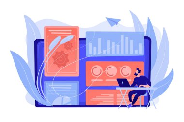 Atıf kavramı vektör çizim modelleme.