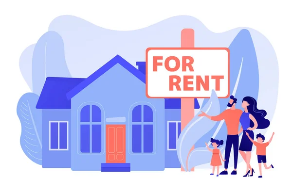 House for rent concept vector illustration. — Stock Vector