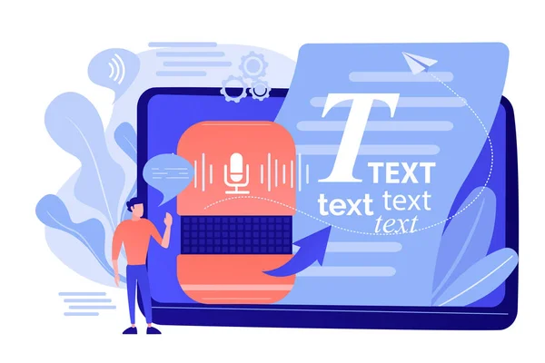 Speech to text concept vector illustration — Stock Vector