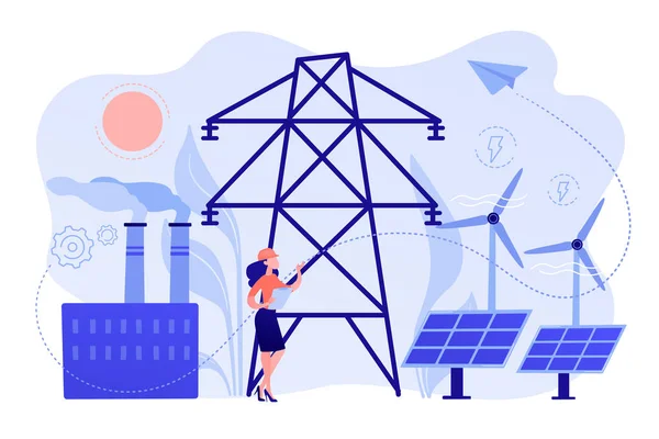 Ilustración de vector de concepto de energía alternativa . — Archivo Imágenes Vectoriales