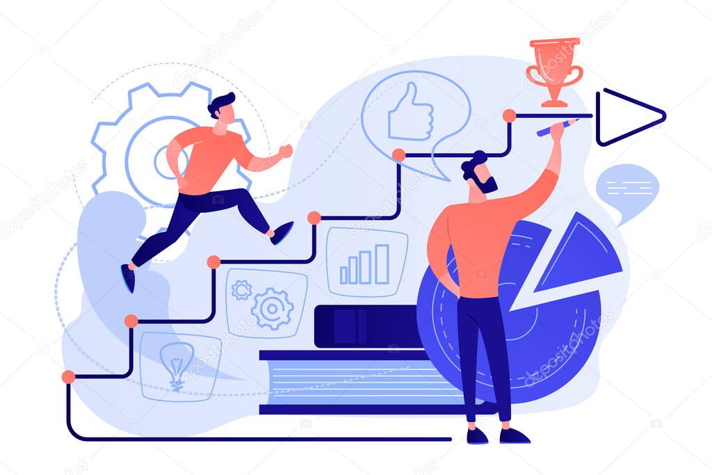 Business coaching concept vector illustration.