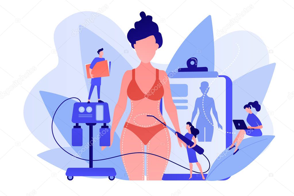 Liposuction concept vector illustration.
