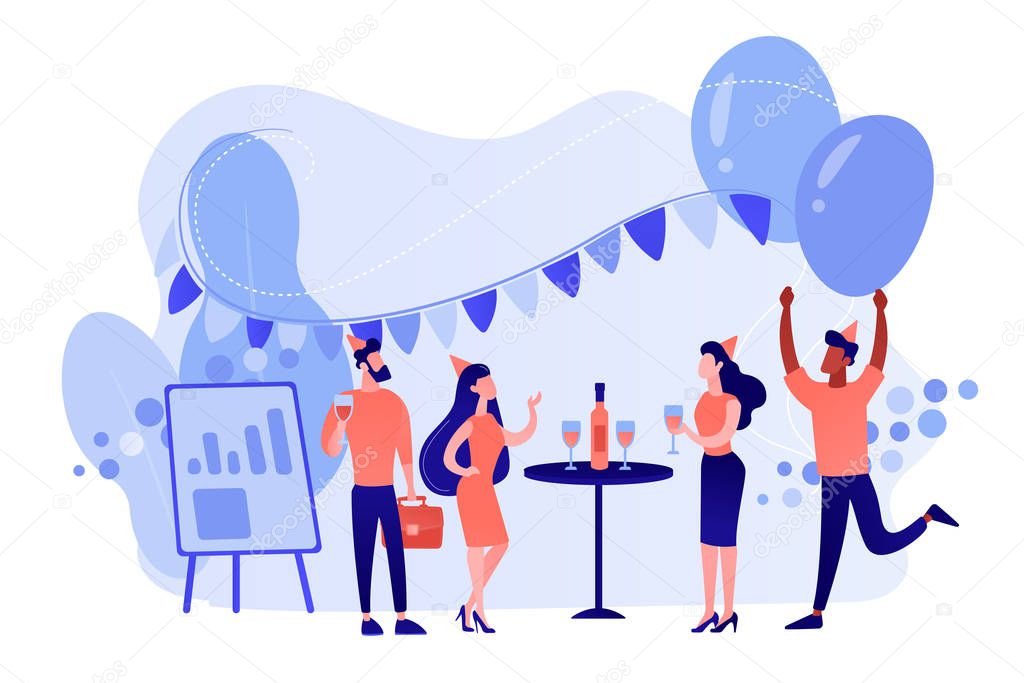 Corporate party concept vector illustration.