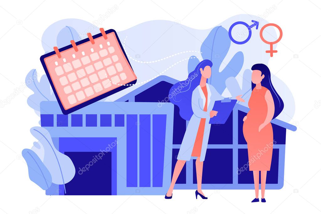 Maternity services concept vector illustration.