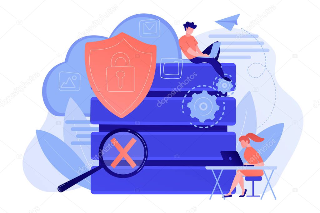 Data protection concept vector illustration.