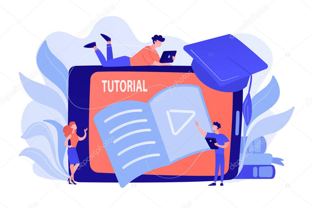 Video tutorial concept vector illustration.