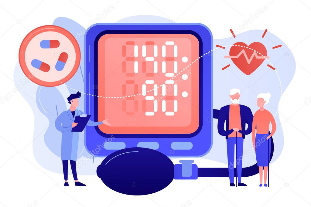 High blood pressure concept vector illustration.