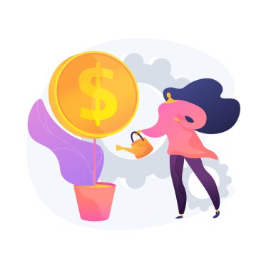 Kar büyüme vektörü konsepti metaforu