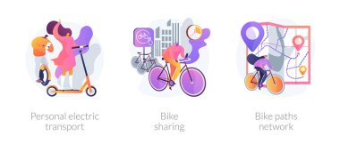 Eco friendly urban transport vector concept metaphors
