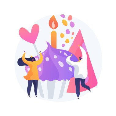 Yıldönümü kutlama vektörü metaforu