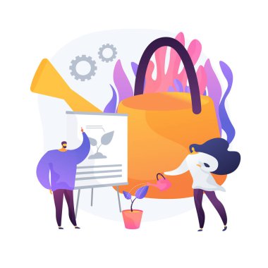 Biyolojik gübre testi vektör konsepti metaforu.